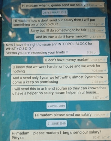Abdallah & Maha Rafi Threaten Their Domestic Worker #Kafala